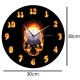 Horloge Tête de Mort Crâne en Feu Ghost Rider dimensions