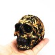 Crâne Tête de mort en réside 3D Crâne Décoratif Doré