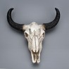 Crâne Décoratif en résine 3D - Crâne de vache à longue corne suspendue