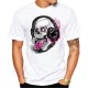 T Shirt Tête de Mort Skull DJ Musique
