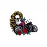 Autocollant motard Skull Moto Harley Davidson 10cm x15cm