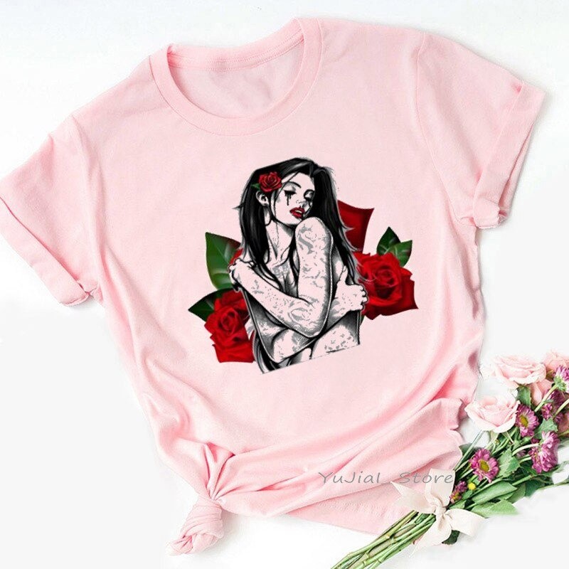sweat-shirt-femme-personnalisé-tete-de-mort-rose