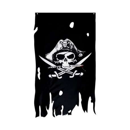 Drapeau Pirate avec hampe (modèle 3)