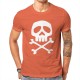 T-shirt de Pirates Jolly rogers à manches courtes et col rond orange