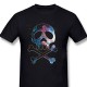T-shirt de Pirates Manga à manches courtes et col rond noir