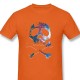 T-shirt de Pirates Manga à manches courtes et col rond orange