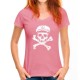 T-shirt de Pirates Vieux Marin Pirate à manches courtes et col rond femme rose