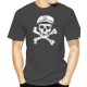 T-shirt de Pirates Vieux Marin Pirate à manches courtes et col rond homme gris