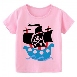 T-shirt de Pirates enfant à manches courtes et col rond pour fille modele 1