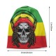 Bonnet tête de mort avec motif crâne Réggae au couleurs Rasta tailles