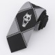 Cravate tête de mort pour homme motif crâne d'animé - modèle noir