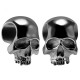 Bouchons extensseurs d'oreilles tête de mort design - 2 pièces modele noir