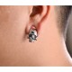 Bouchons extensseurs d'oreilles tête de mort design - 2 pièces vue porte