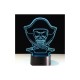 Lampe tête de mort lampe 3D en acrylique - modèle 5