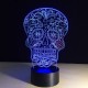 Lampe tête de mort tête Santa Muerte Lampe LED 7 couleurs -