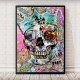 Poster tête de mort crâne Pop Art 