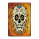 Plaque métal tête de mort avec crâne Mexicain Jour des morts - modèle 8