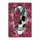 Plaque métal tête de mort avec crâne Mexicain Jour des morts - modèle 21