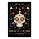 Plaque métal avec crâne Mexicain Jour des morts - modèle 4