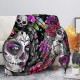Plaid tête de mort Santa Muerte colorés et design - modèle 22