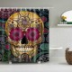 Rideau de douche tête de mort crâne Jour des Morts Mexicain - modèle 2