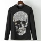 Tshirt motif Tête de mort Magnifique Grand Crâne impression dos noir