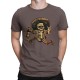 Mangnifique T-Shirt Tête de mort Cowboy Mexicain Santa Muerte marron