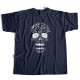 T-shirt Tête de mort Citation Edgard Allan POE bleu marine