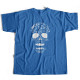 T-shirt Tête de mort Citation Edgard Allan POE bleu 