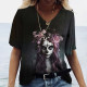 T-shirt Tête de mort Santa Murte pour femmes - Nombreux modèles disponibles modèle 16