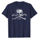 T-shirt Tête de mort Skull and bones 322 - bleu marine