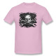 T-shirt Tête de mort Vieux crâne et ossements Pirate Hackers - couleur rose