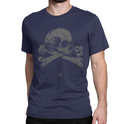 T-shirt Tête de mort Skull 13 - XIII - couleur bleu marine
