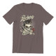 T-shirt Tête de mort Rockabilly never dies - couleur marron