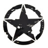 Autocollants étoile noire ou blanche pour voiture moto en vinyle 15cm x 15cm