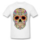 T-shirt crâne animé 6 couleurs - couleur blanc
