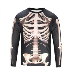 T-shirt squelette manches longues - modèle 1